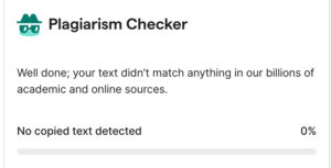 No Plagiarism Found
